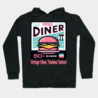 Classic 1950 Diner Burger - Grilled Cheese Hoodie